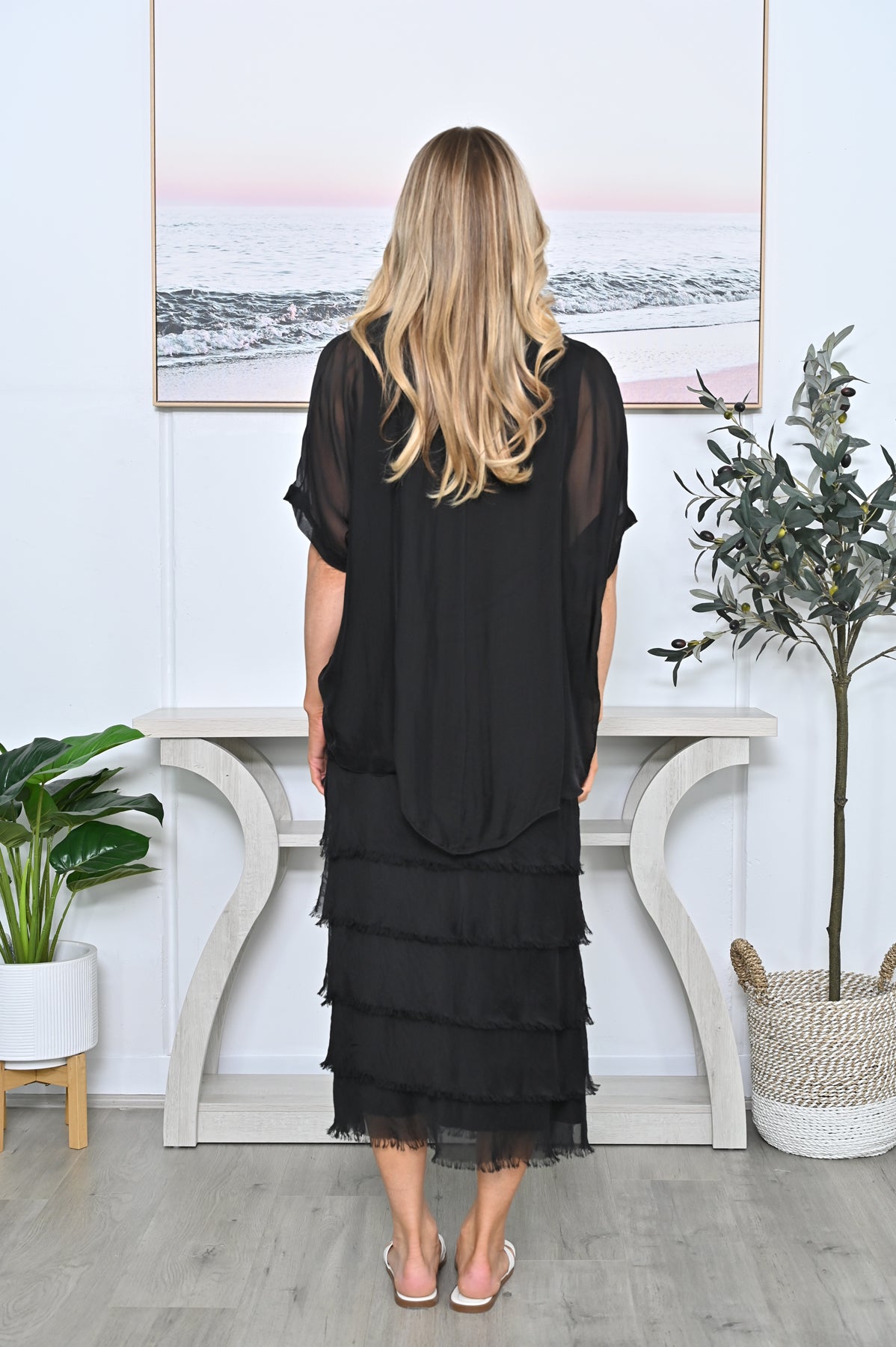 Italian Silk Dress Black