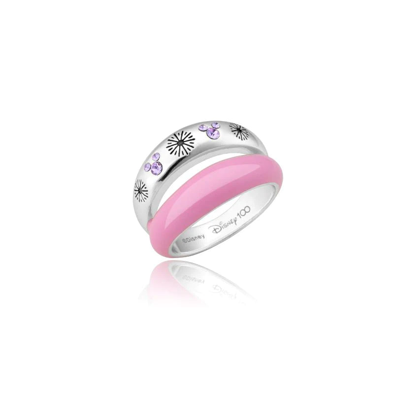 Mickey Mouse Fireworks Pink Enamel Ring
