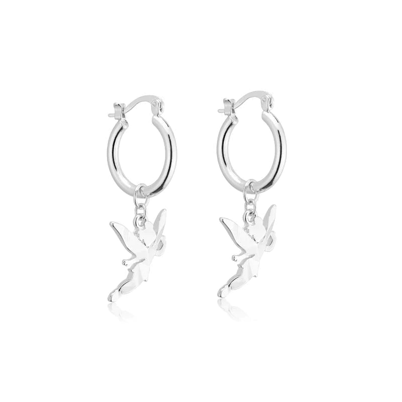 Tinker Bell Charm Hoop Earrings