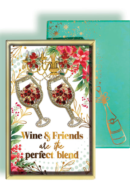 Earrings - Wine & Friends