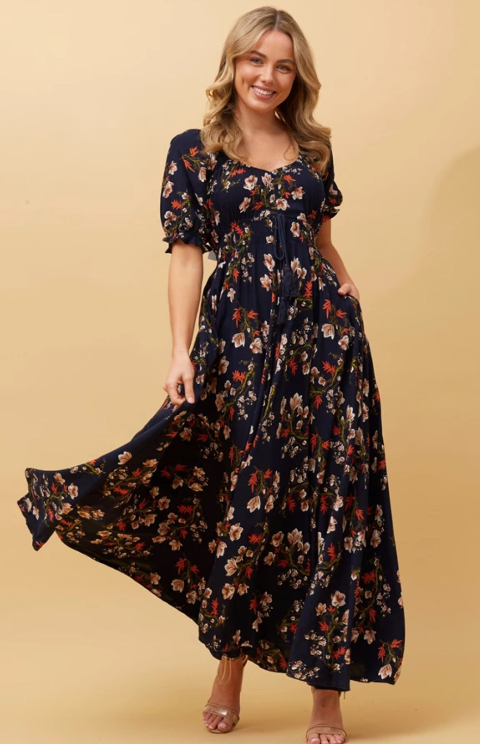 Pippa Floral Navy