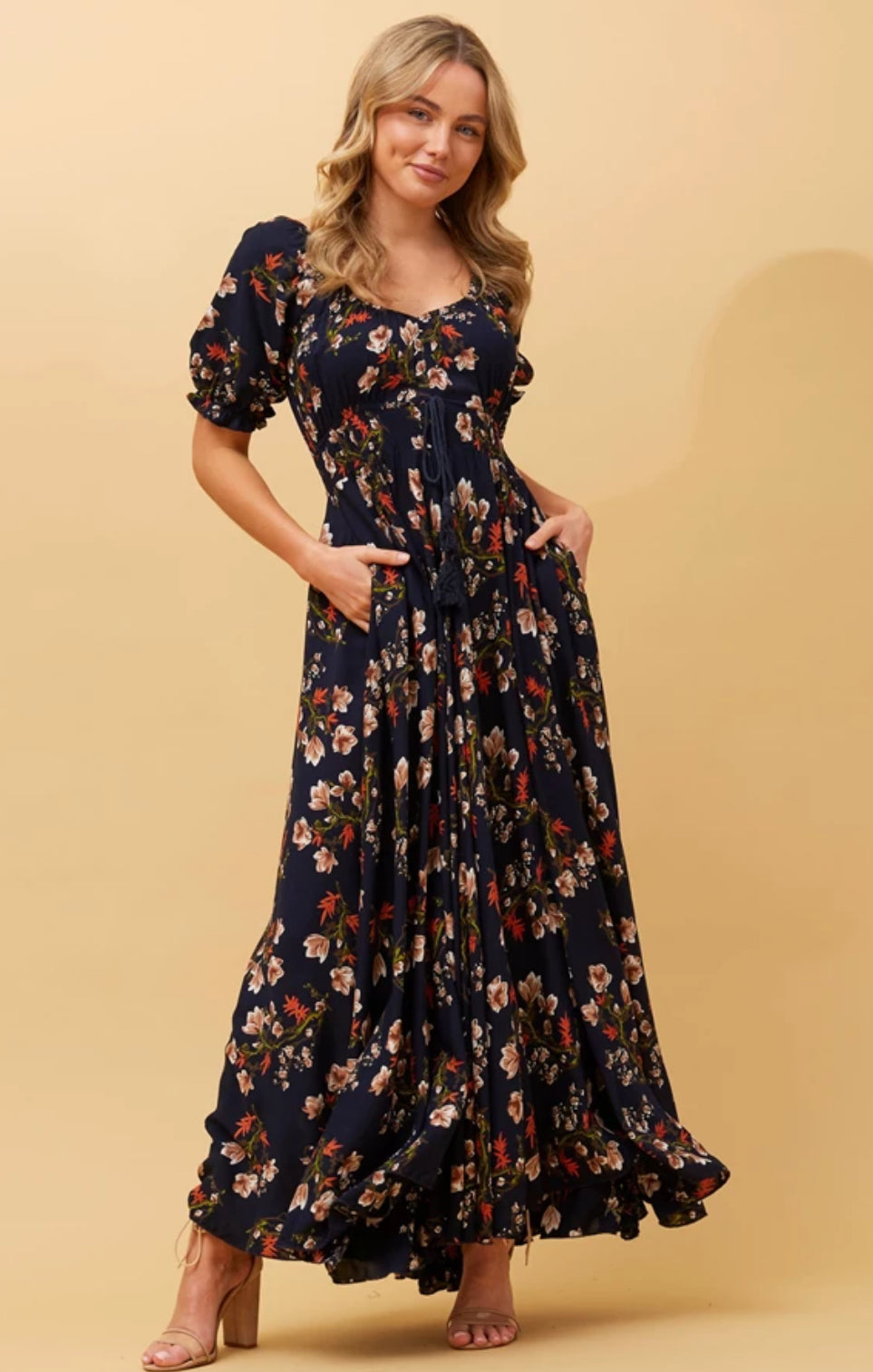 Pippa Floral Navy