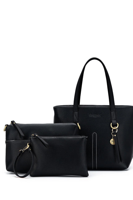 TARA FAUX LEATHER TOTE BAG
