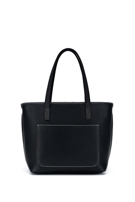 TARA FAUX LEATHER TOTE BAG