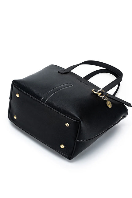 TARA FAUX LEATHER TOTE BAG