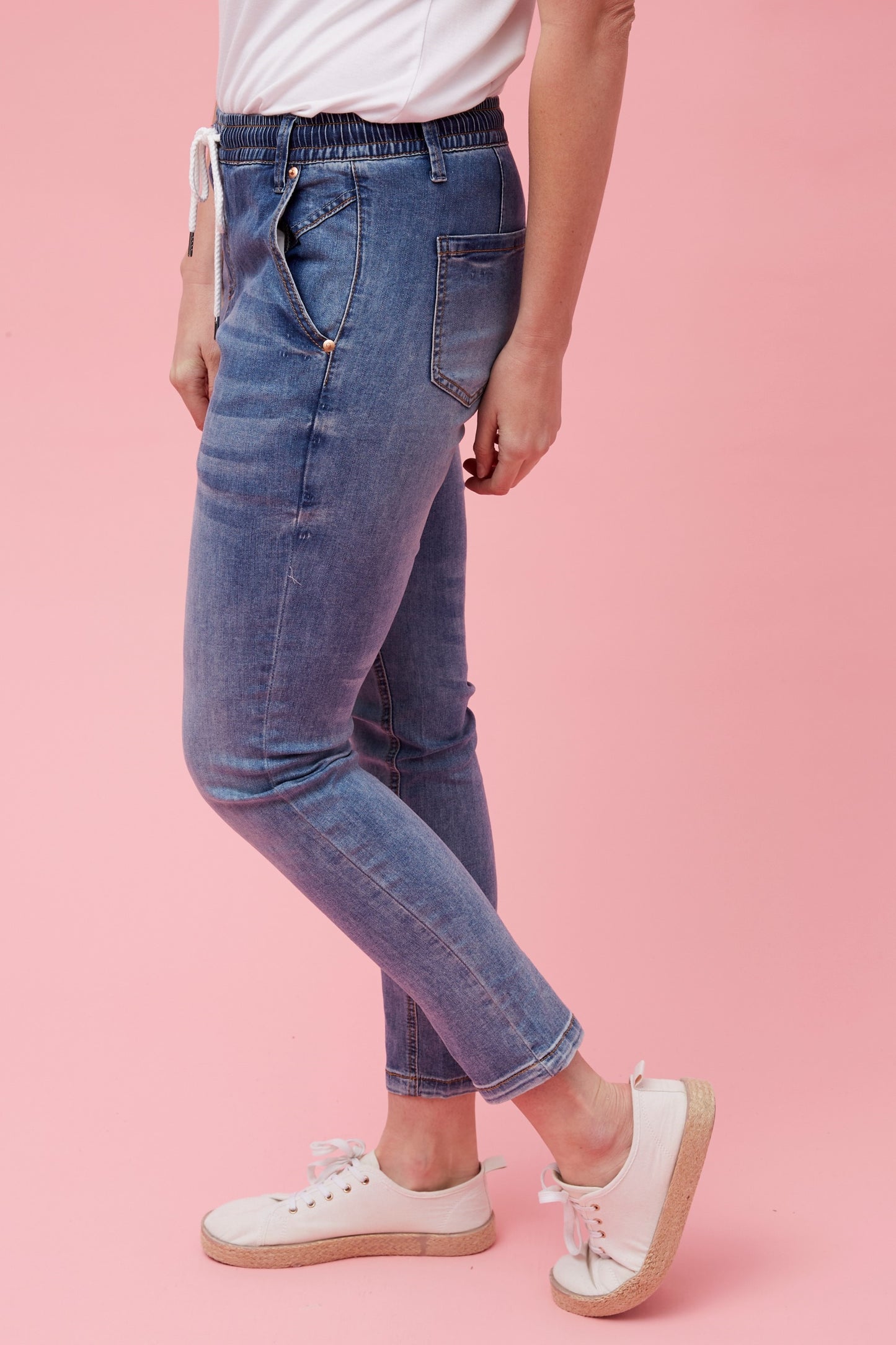 Denim Jogger Pants