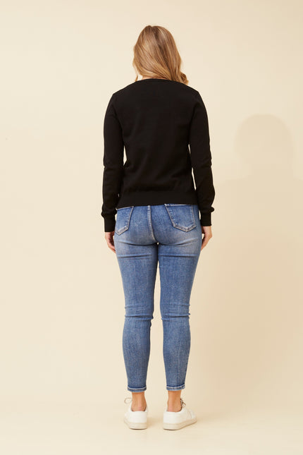 Lillian Knit Cardigan Black