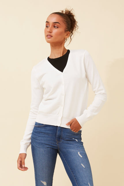 Lillian Knit Cardigan White
