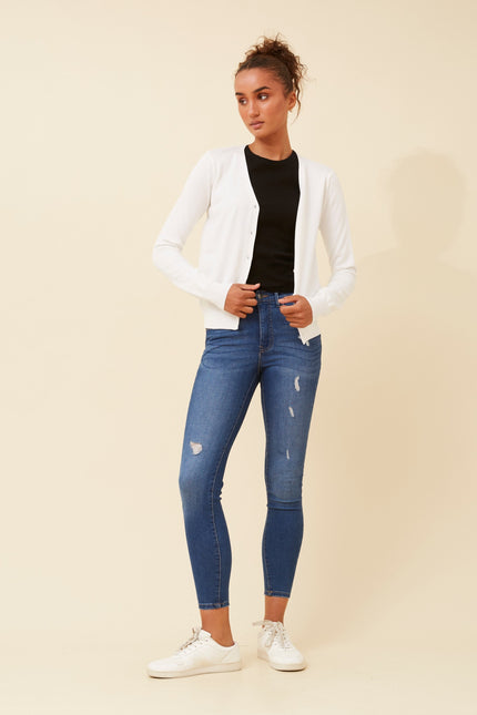 Lillian Knit Cardigan White