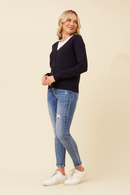 Lillian Knit Cardigan Navy