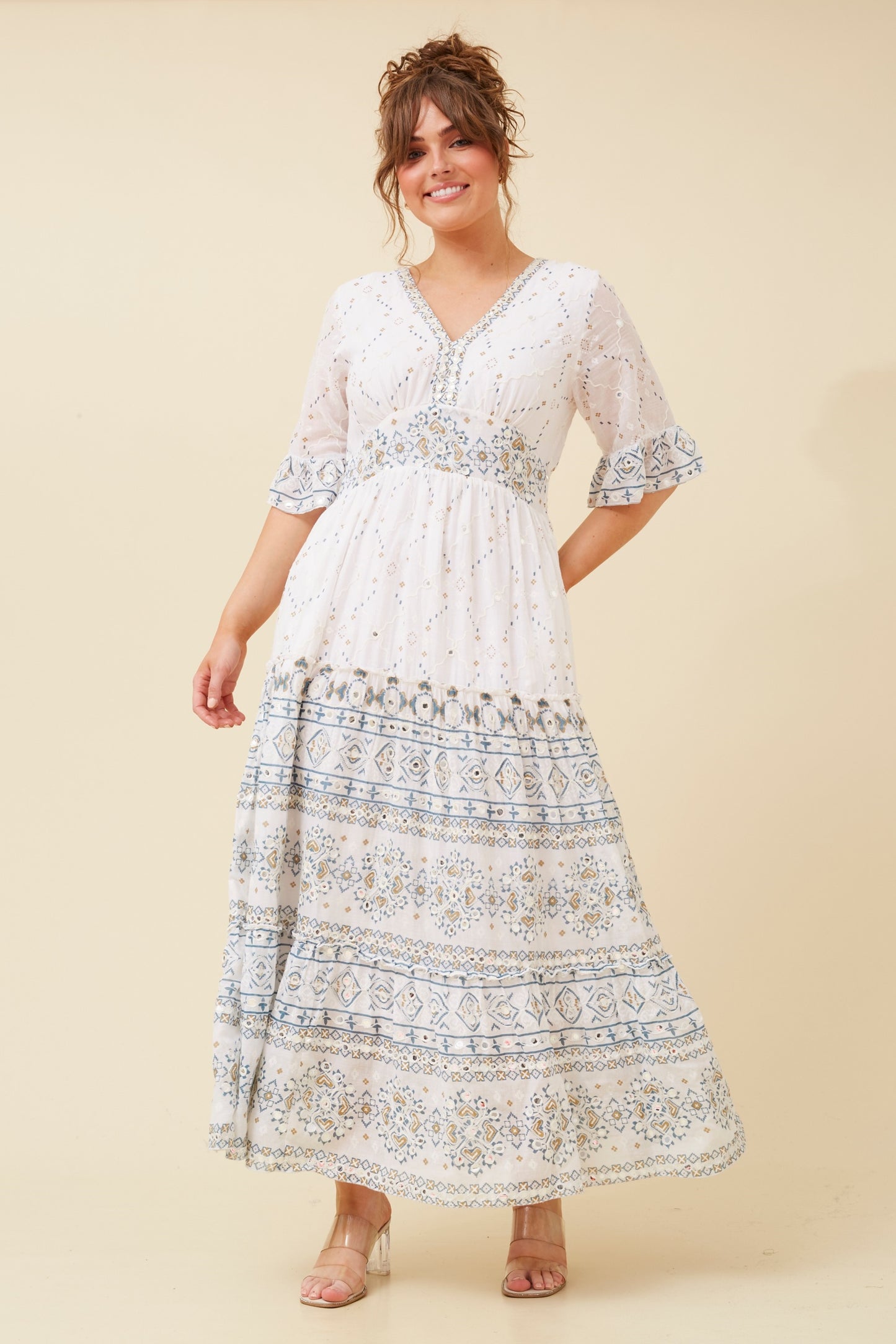 Cotton Mirror Detail Maxi