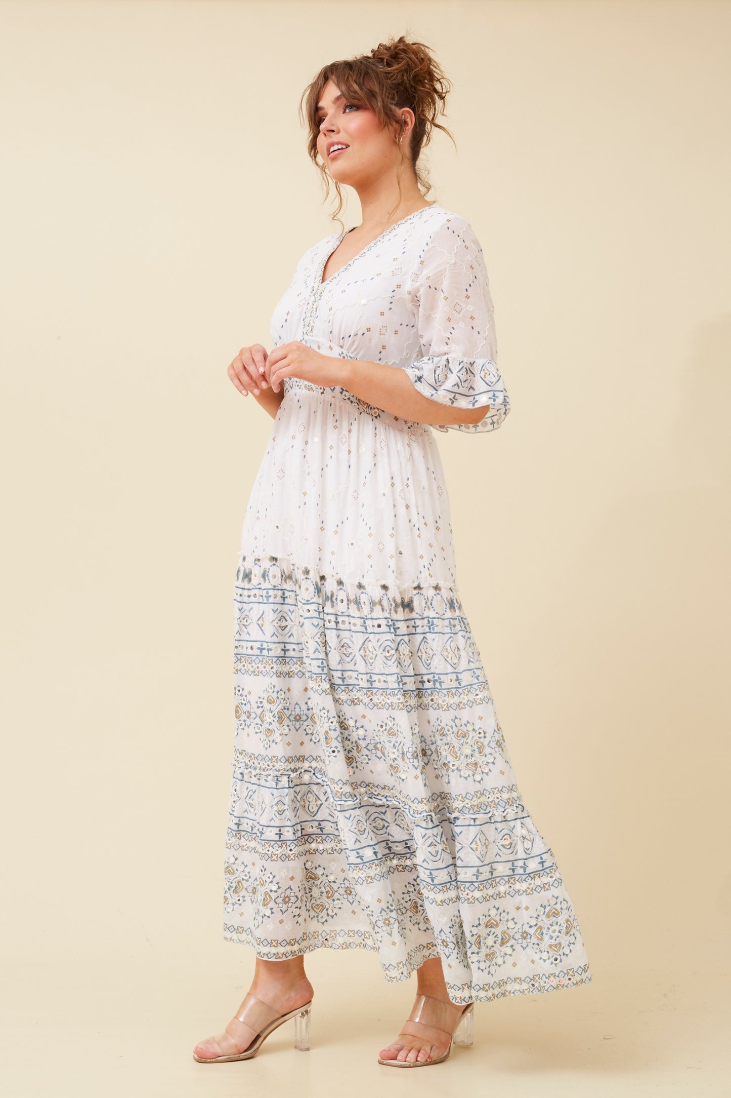 Cotton Mirror Detail Maxi