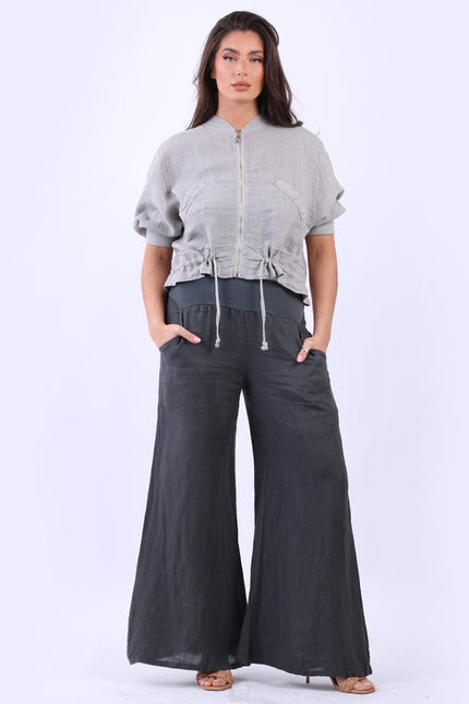 Italian Silver Linen Jacket