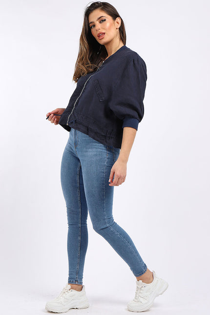 Italian Navy Linen Jacket