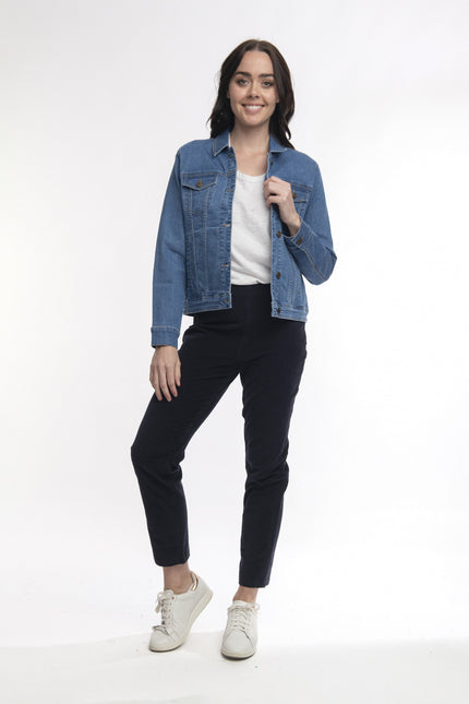 Denim Collared Jacket Washed