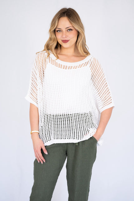 Courtney Knit White