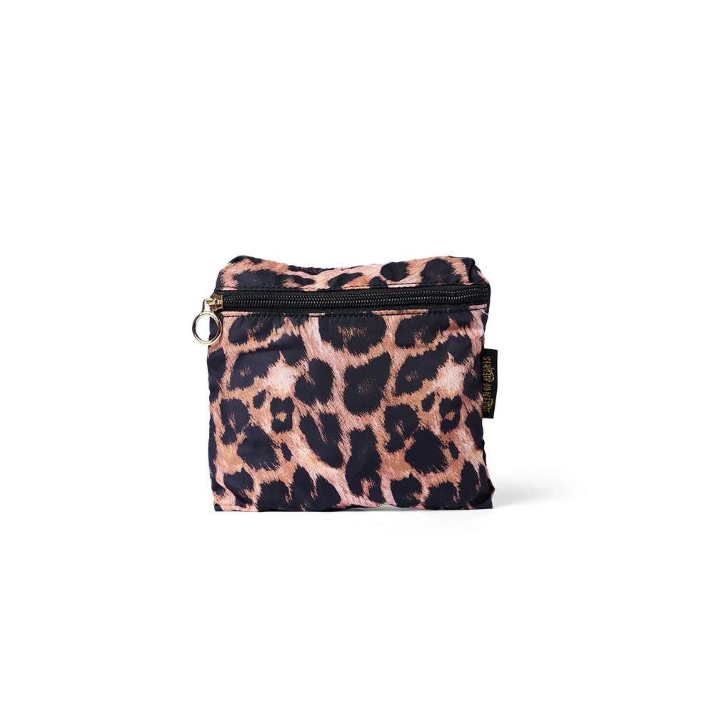 Leopard Book Tote & Matching Foldup Shopper Set