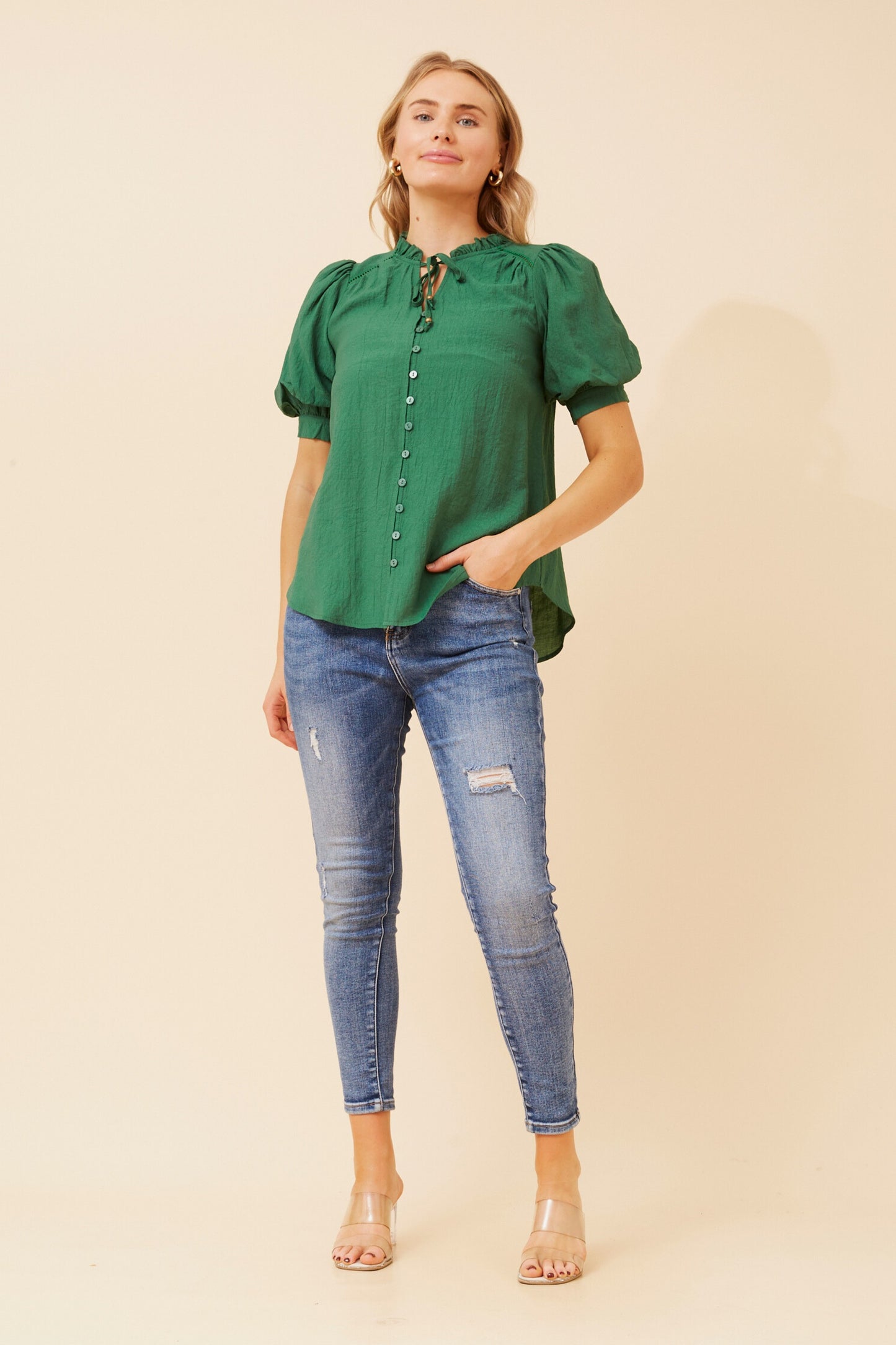 Elizabeth Blouse Emerald