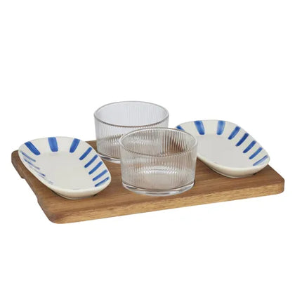Azzurro 5-Piece Ceramic Serving Set