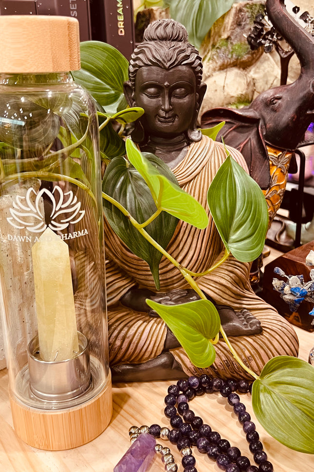 Crystal Point Water Bottle- Citrine