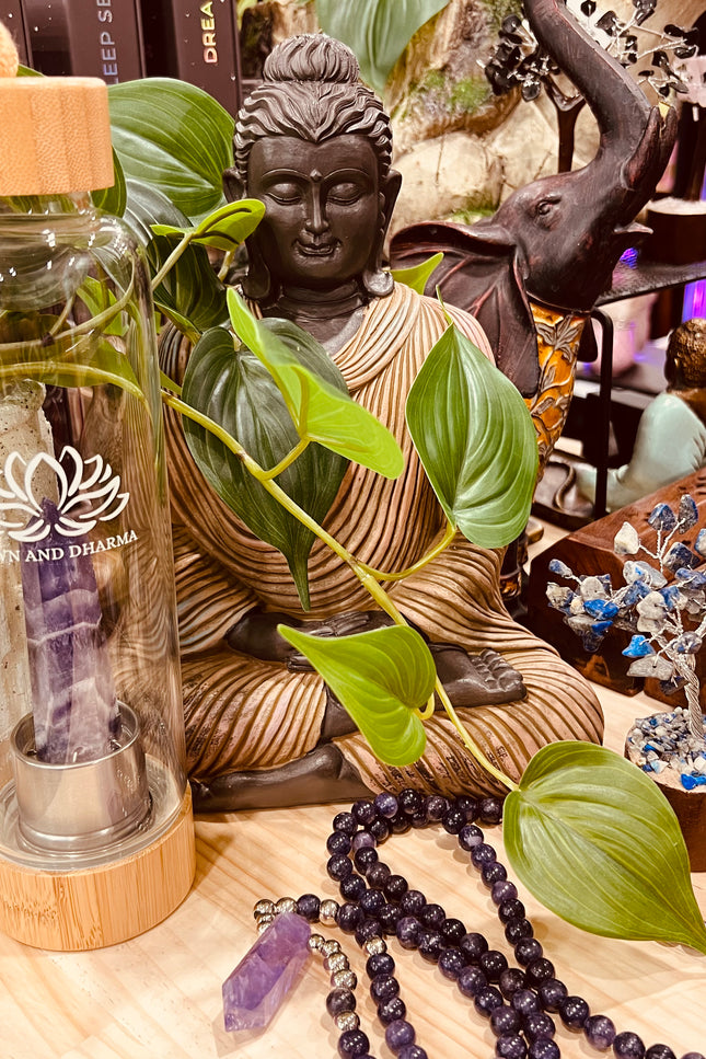 Crystal Point Water Bottle- Amethyst