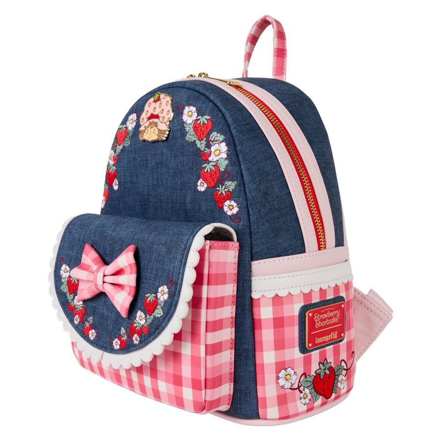 Loungefly |Strawberry Shortcake - Faux Denim Mini Backpack