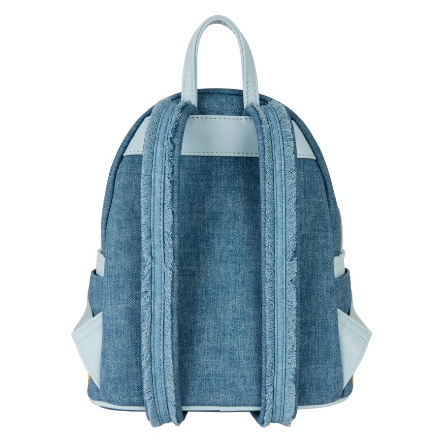 Disney - Dogs & Cats Faux Denim Fringe Mini Backpack