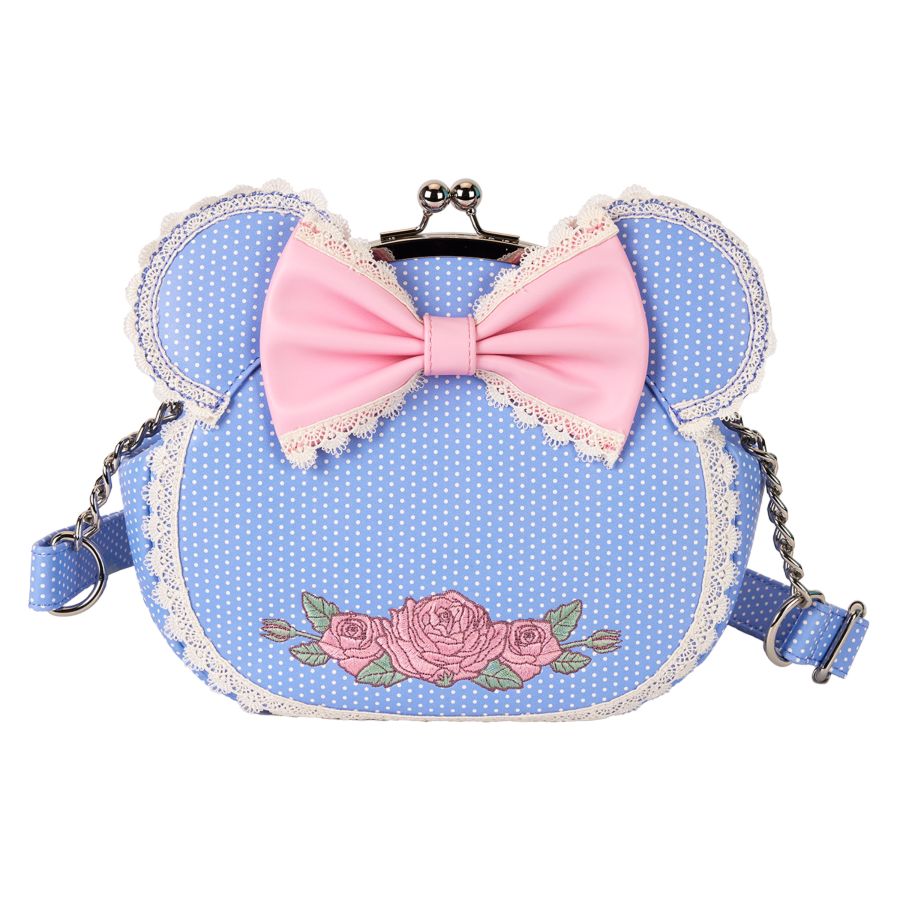 Loungefly | Disney - Minnie Floral & Lace Kisslock Crossbody Bag
