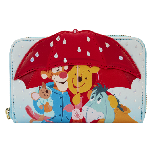 Loungefly- Winnie The Pooh - Pooh & Friends Rainy Day Zip Around Wallet