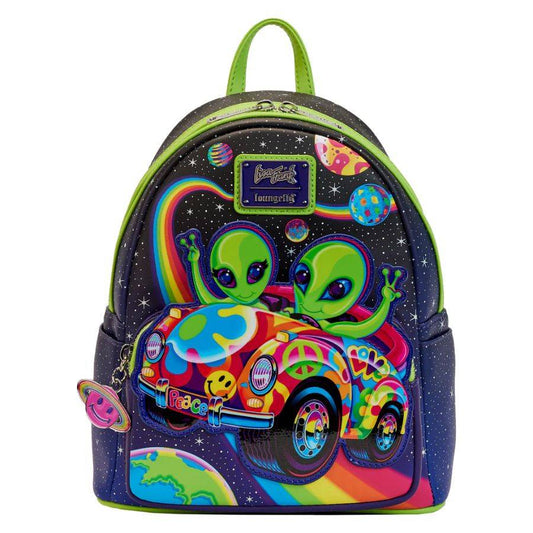 Loungefly - Lisa Frank - Cosmic Alien Ride Glow Mini Backpack