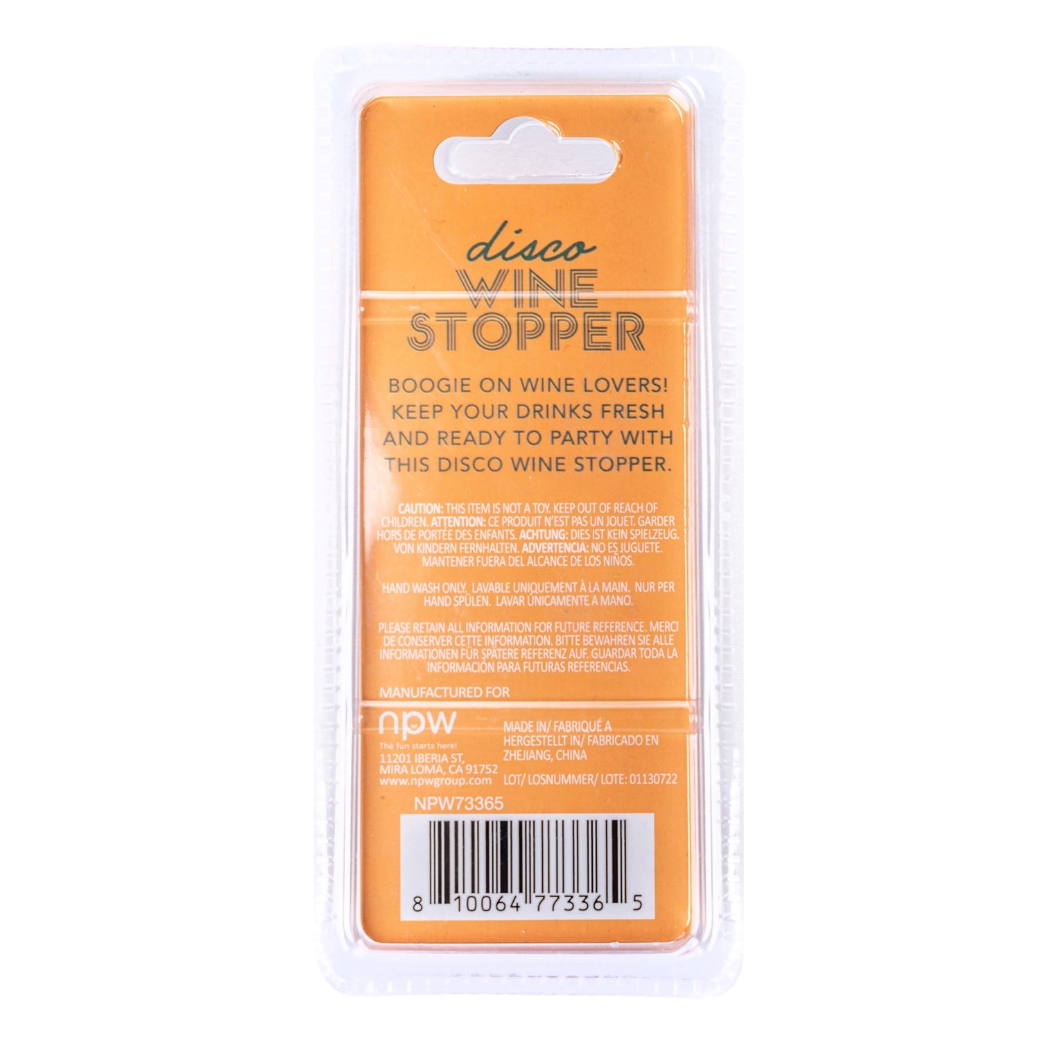 NPW Disco Wine Stopper Silver