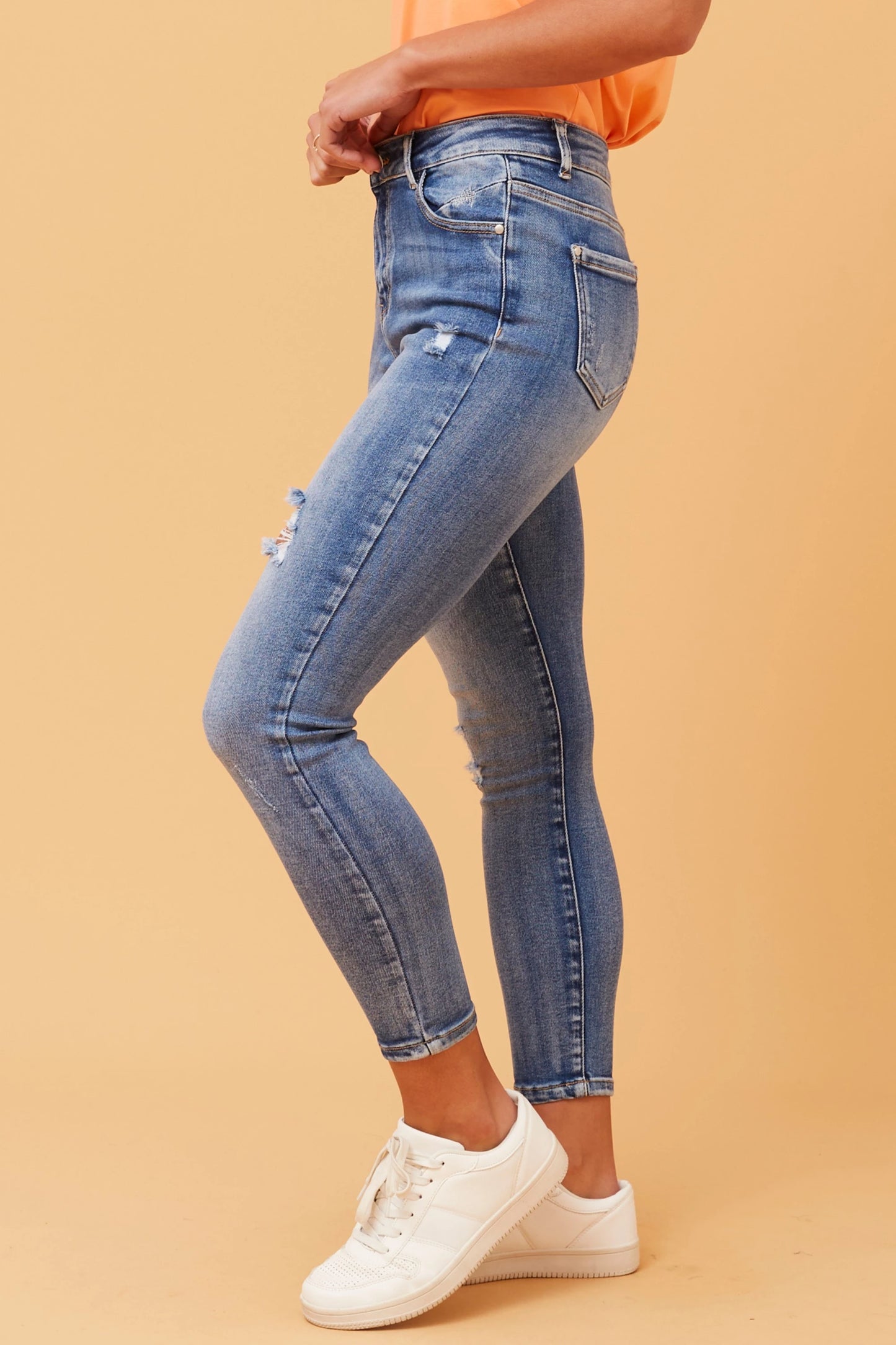 Distressed Denim Jeans
