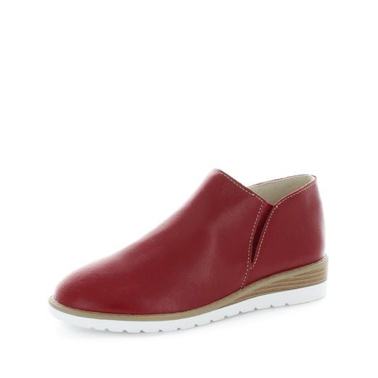 Carmine Leather Boots | Red