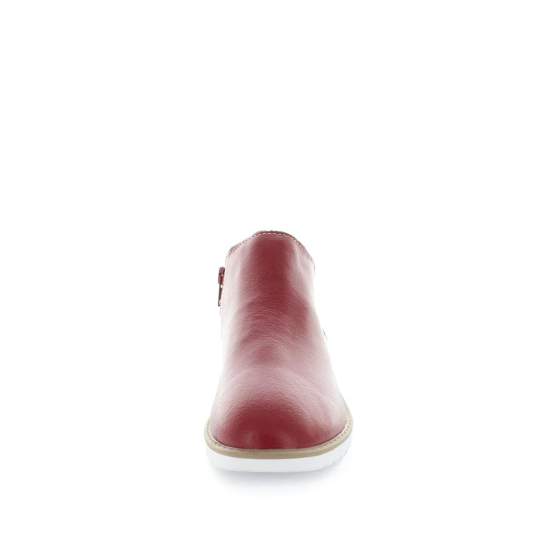Carmine Leather Boots | Red