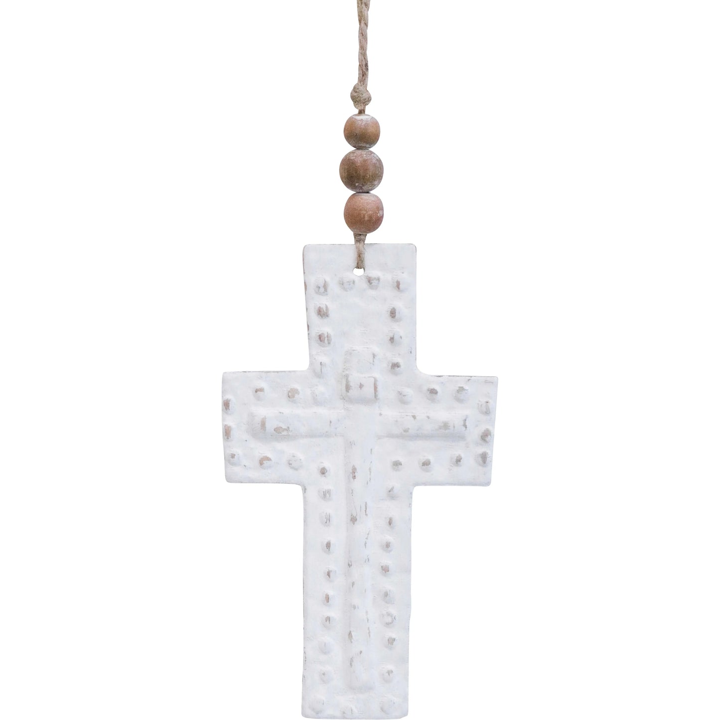 White Imprinted Cross