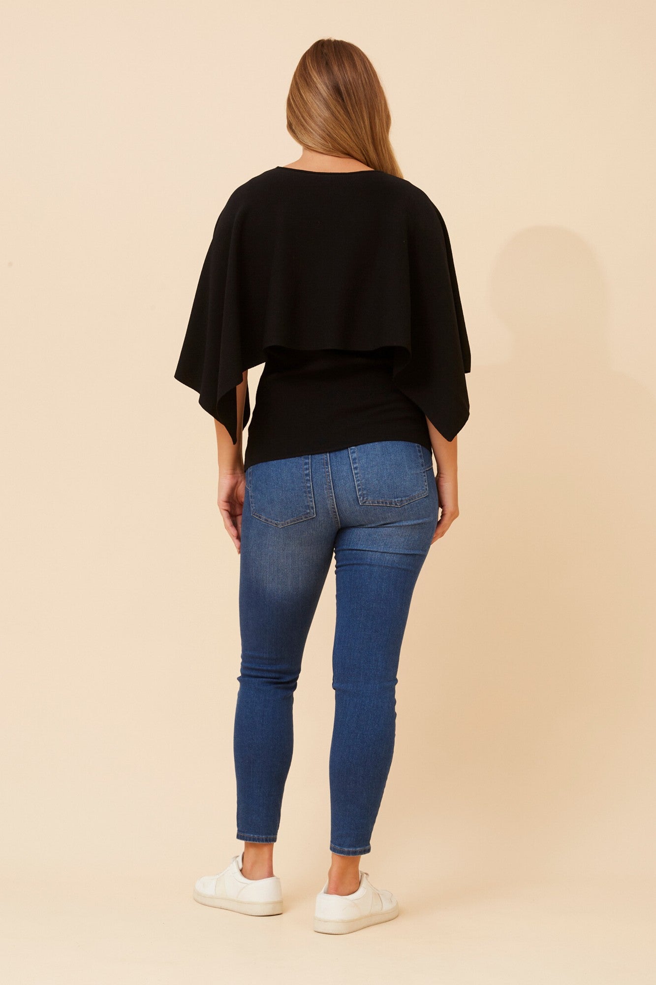 CLARETTA DOUBLE LAYERED KNIT PULLOVER