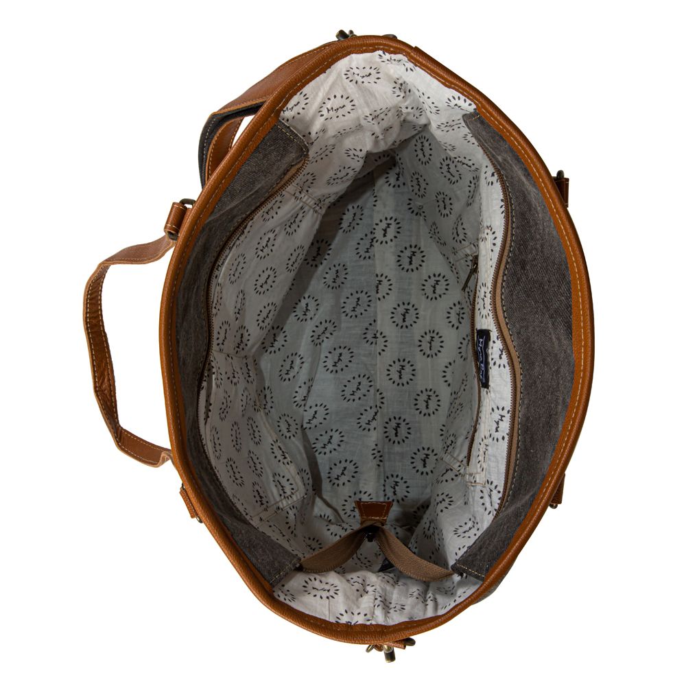 Bison Ridge Hair-on Hide Tote Bag