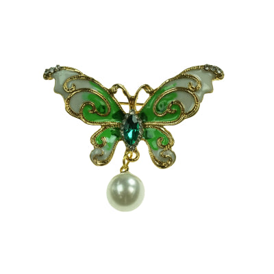 Drop Pearl Butterfly Green