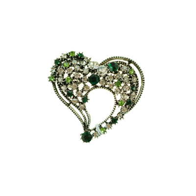 Green Silver Heart