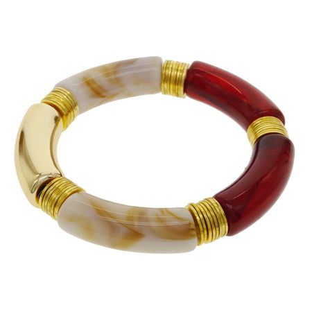 Marbleised elastic bracelet