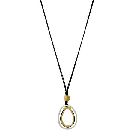 Dual Oval Necklace | Gold