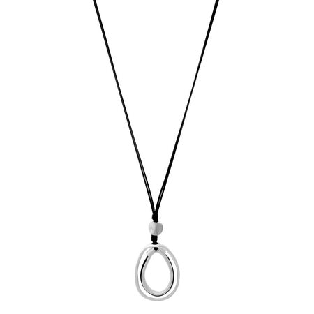 Dual Oval Necklace | Silver
