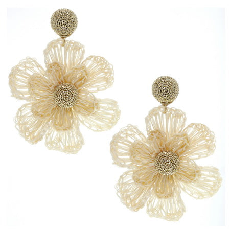 Rattan Flower Earrings