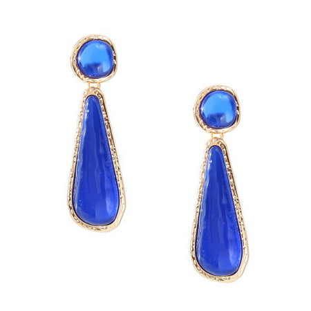 Resin Tear Drop Earrings | Blue