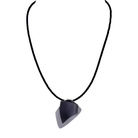 2 Tone Curved Metal Necklace | Black silver