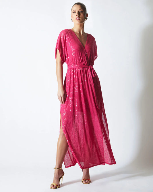 Impression Sequin Dress | Fuchsia