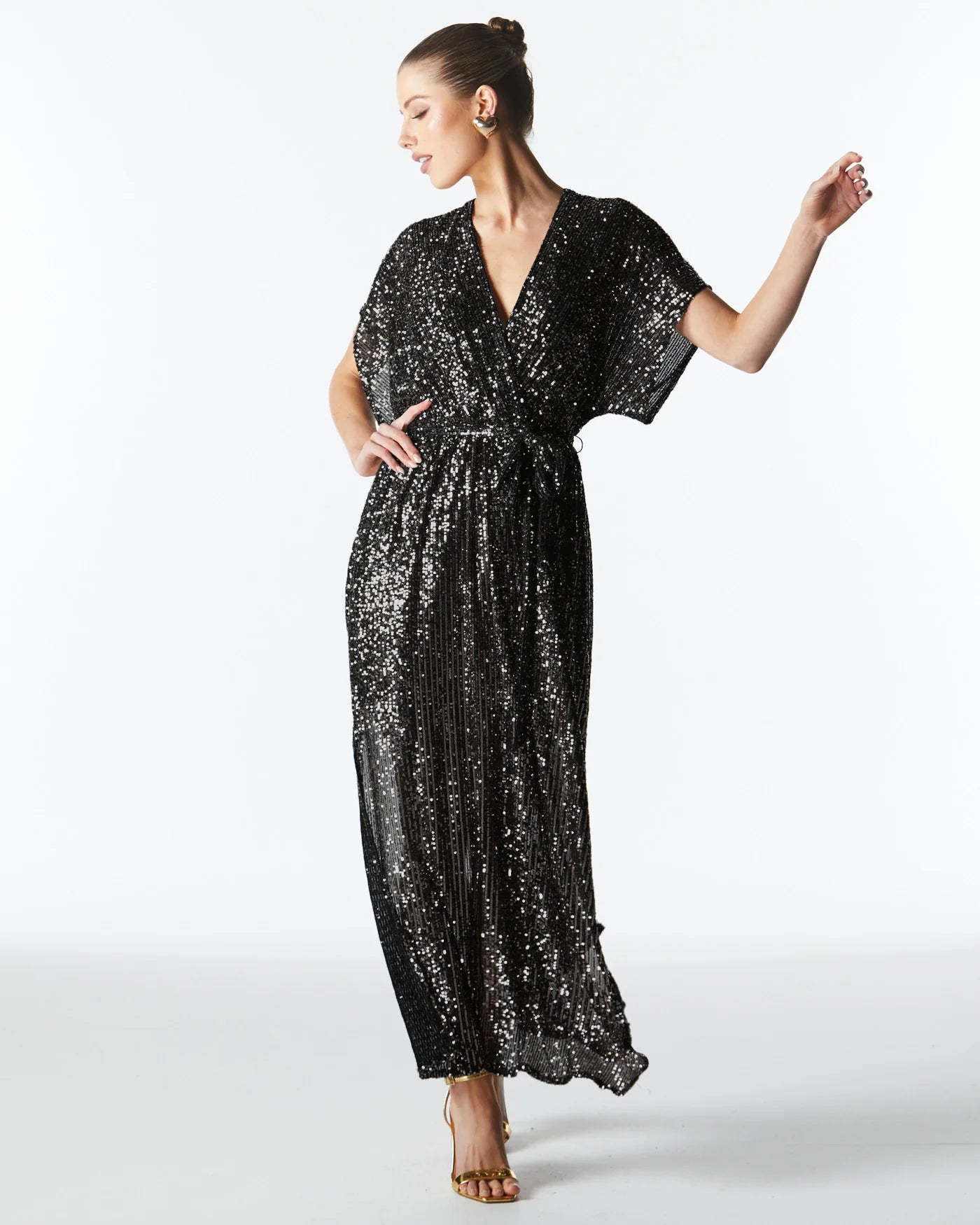 Impression Sequin Dress | Gunmetal