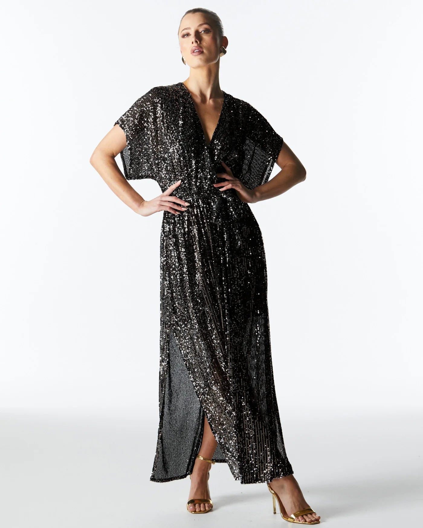 Impression Sequin Dress | Gunmetal