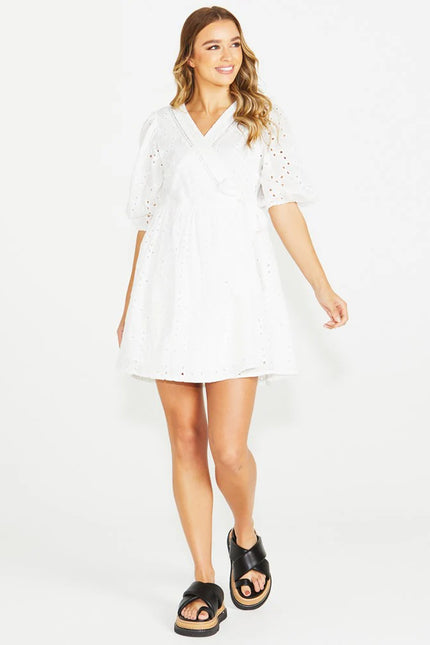 Kirby Wrap Dress | White