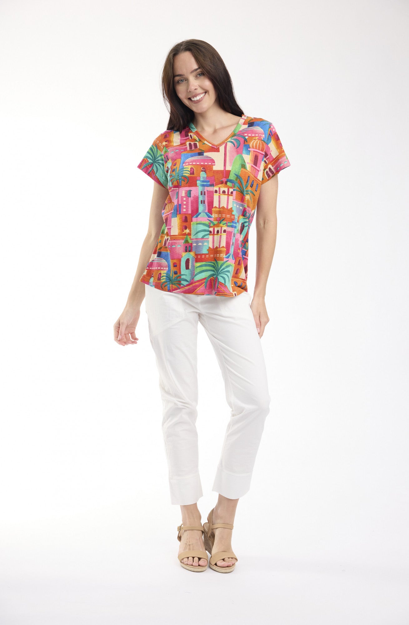 Orientique T-Shirt V Moorish Print